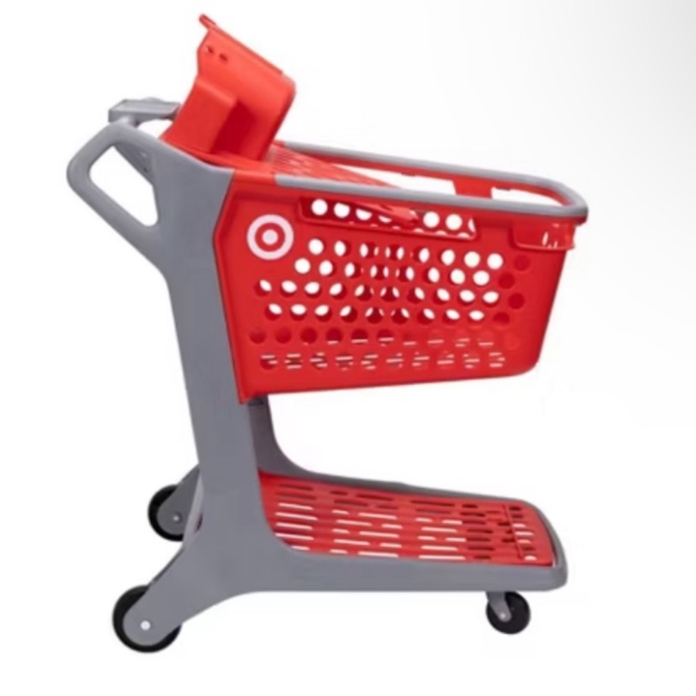 NIB Target Red and Gray Kids Shopping Cart Toy